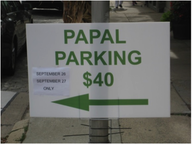 A sign reads